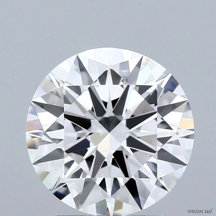 2.51 Carat Round Lab Grown Diamond, Ideal Cut, E Color, VVS2 Clarity