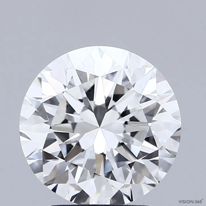 2.53 Carat Round Lab Grown Diamond, Excellent Cut, E Color, VVS2 Clarity