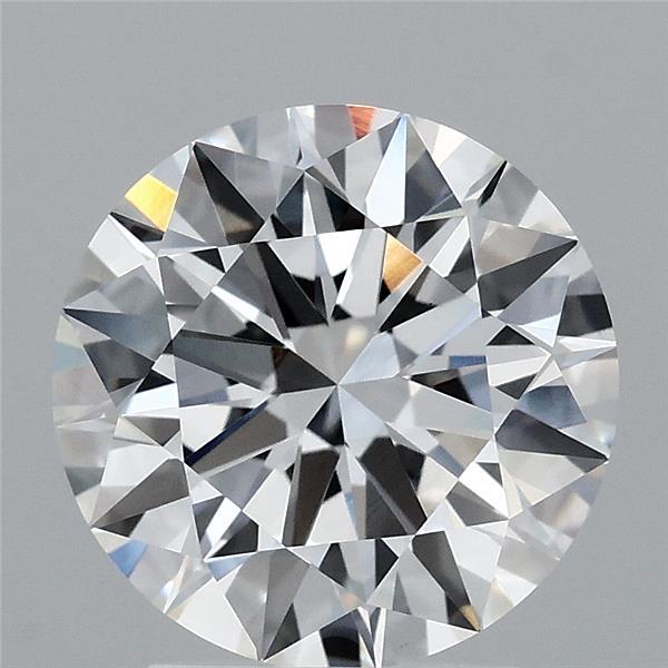 2.60 Carat Round Lab Grown Diamond, Ideal Cut, F Color, VS1 Clarity