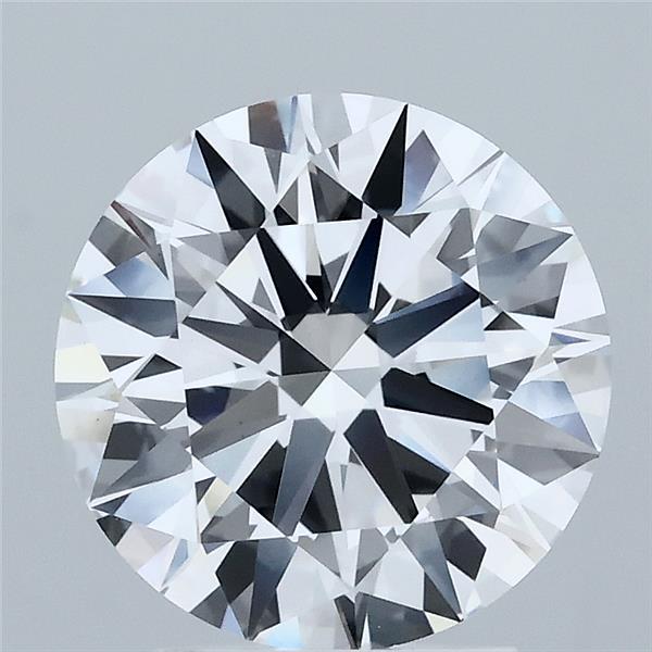 2.75 Carat Round Lab Grown Diamond, Ideal Cut, E Color, VS1 Clarity
