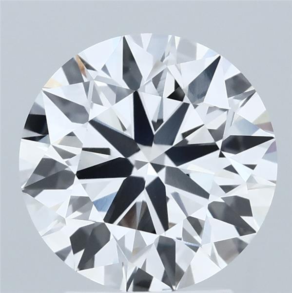 2.77 Carat Round Lab Grown Diamond, Ideal Cut, E Color, VVS2 Clarity