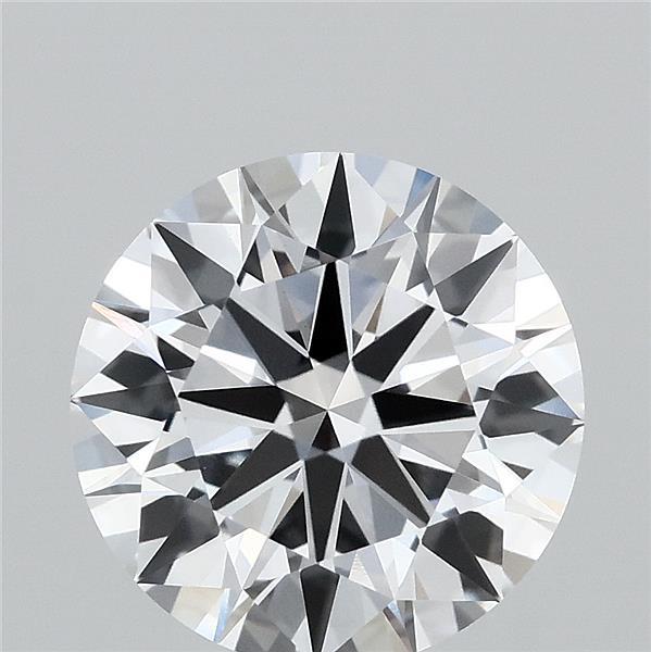 2.82 Carat Round Lab Grown Diamond, Ideal Cut, E Color, VVS2 Clarity