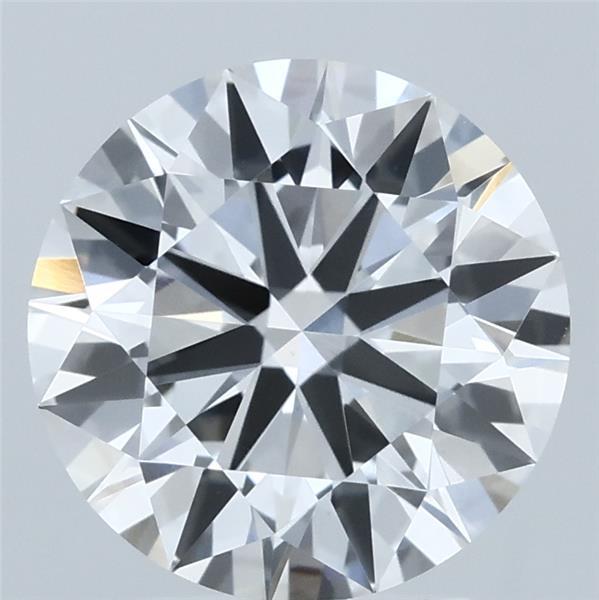 2.82 Carat Round Lab Grown Diamond, Ideal Cut, F Color, VVS2 Clarity