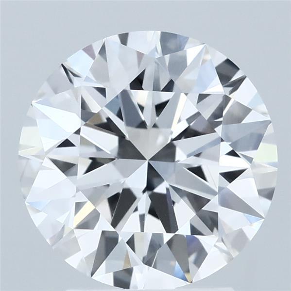 2.83 Carat Round Lab Grown Diamond, Ideal Cut, E Color, VVS1 Clarity