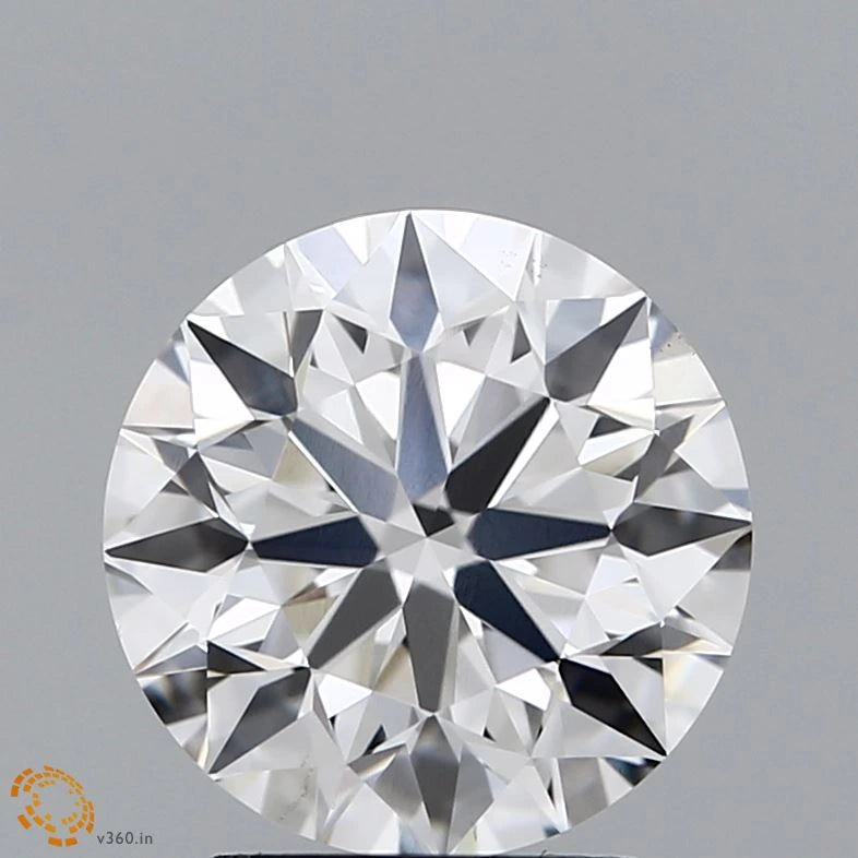 2.90 Carat Round Lab Grown Diamond, Excellent Cut, G Color, VS1 Clarity
