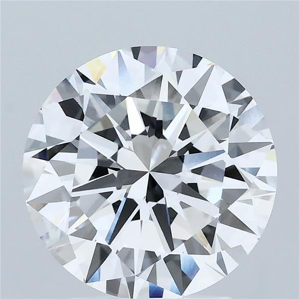 2.99 Carat Round Lab Grown Diamond, Excellent Cut, E Color, VVS2 Clarity