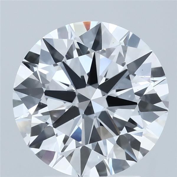 3.00 Carat Round Lab Grown Diamond, Ideal Cut, D Color, VS2 Clarity