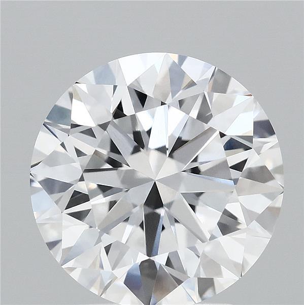 3.02 Carat Round Lab Grown Diamond, Excellent Cut, D Color, VVS1 Clarity