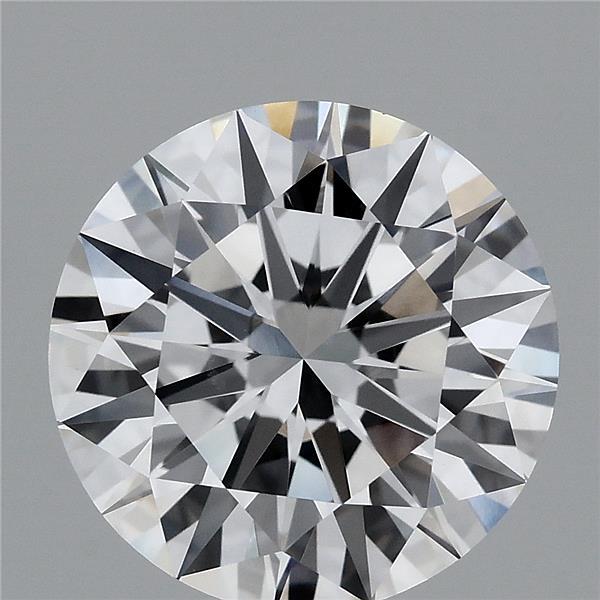 3.05 Carat Round Lab Grown Diamond, Excellent Cut, D Color, VVS1 Clarity