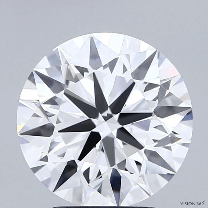 3.13 Carat Round Lab Grown Diamond, Ideal Cut, D Color, VVS1 Clarity