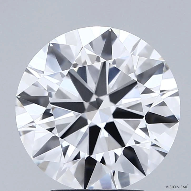 3.17 Carat Round Lab Grown Diamond, Ideal Cut, D Color, VVS1 Clarity