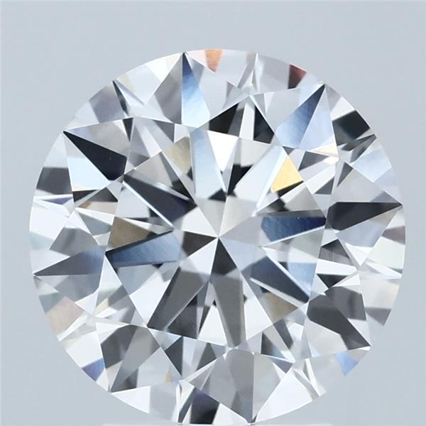 3.29 Carat Round Lab Grown Diamond, Ideal Cut, F Color, VVS2 Clarity