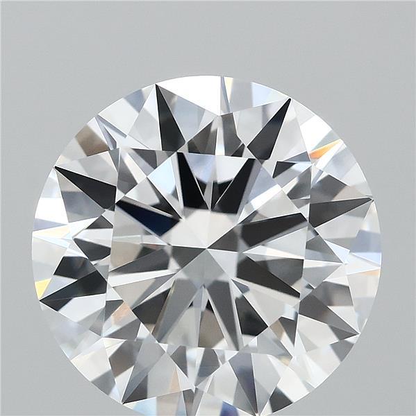 3.32 Carat Round Lab Grown Diamond, Ideal Cut, F Color, VVS2 Clarity
