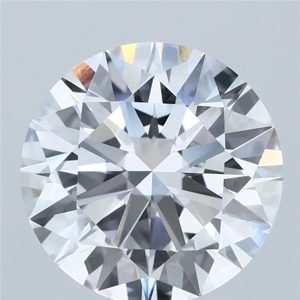 3.45 Carat Round Lab Grown Diamond, Ideal Cut, D Color, VVS2 Clarity