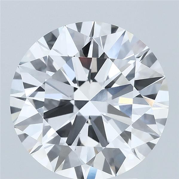 3.46 Carat Round Lab Grown Diamond, Ideal Cut, E Color, VS1 Clarity
