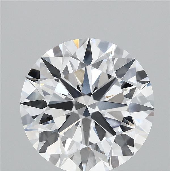 3.52 Carat Round Lab Grown Diamond, Excellent Cut, D Color, VS1 Clarity