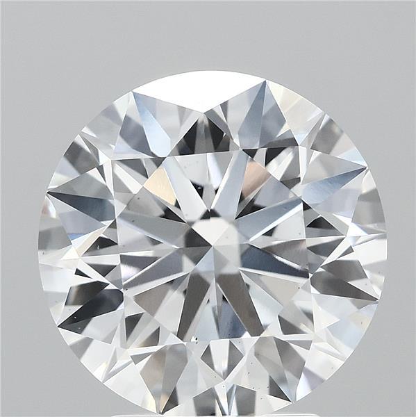 3.56 Carat Round Lab Grown Diamond, Ideal Cut, E Color, VS2 Clarity