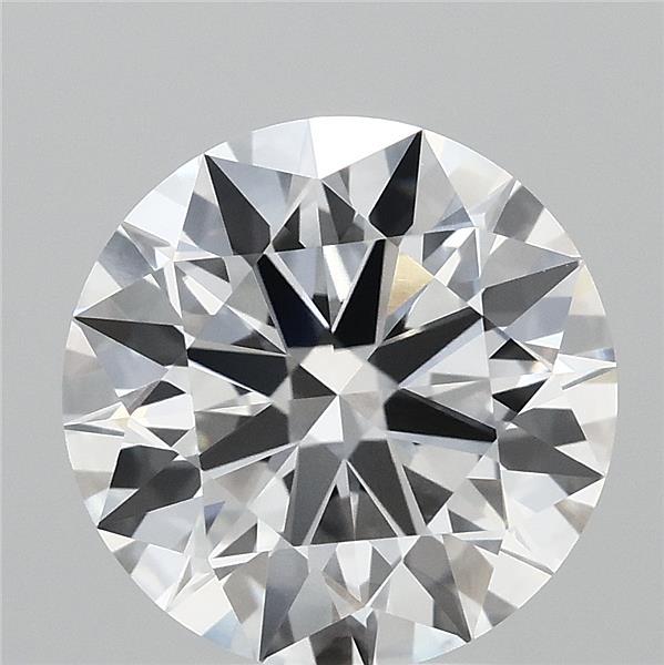 3.57 Carat Round Lab Grown Diamond, Ideal Cut, E Color, VVS2 Clarity