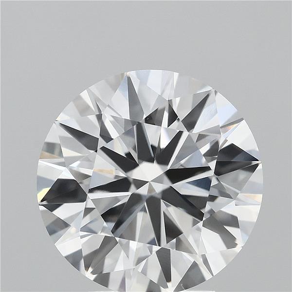 3.66 Carat Round Lab Grown Diamond, Excellent Cut, E Color, VVS1 Clarity