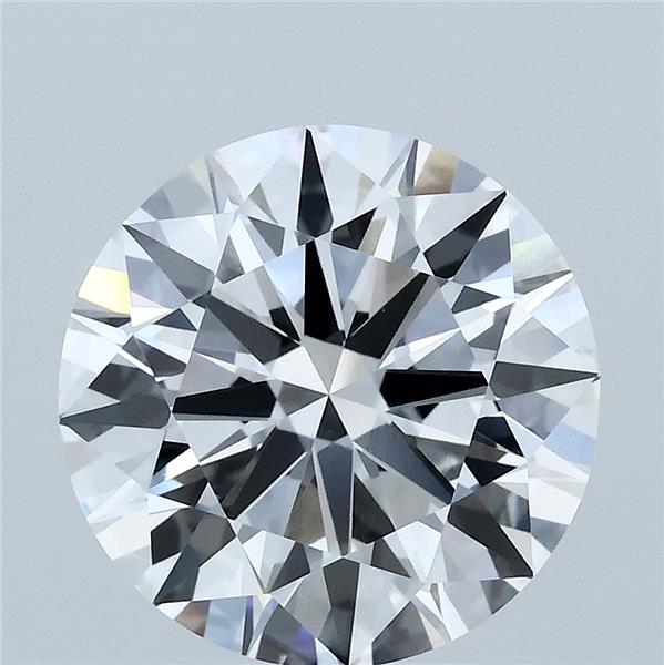 3.78 Carat Round Lab Grown Diamond, Ideal Cut, E Color, VVS2 Clarity