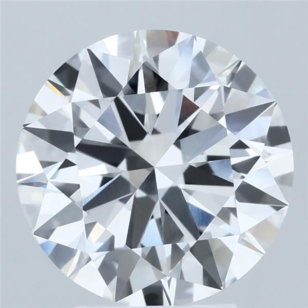 3.83 Carat Round Lab Grown Diamond, Ideal Cut, E Color, VVS1 Clarity