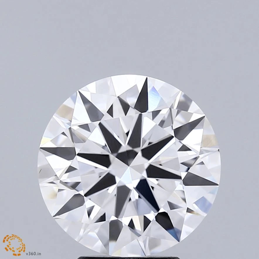 3.94 Carat Round Lab Grown Diamond, Ideal Cut, E Color, VS1 Clarity
