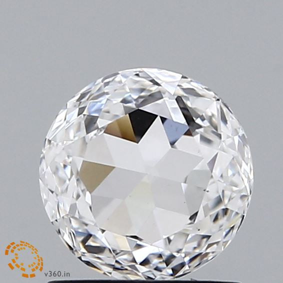 1.12 Carat Round Rose Lab Grown Diamond, Excellent Polish, E Color, VS1 Clarity
