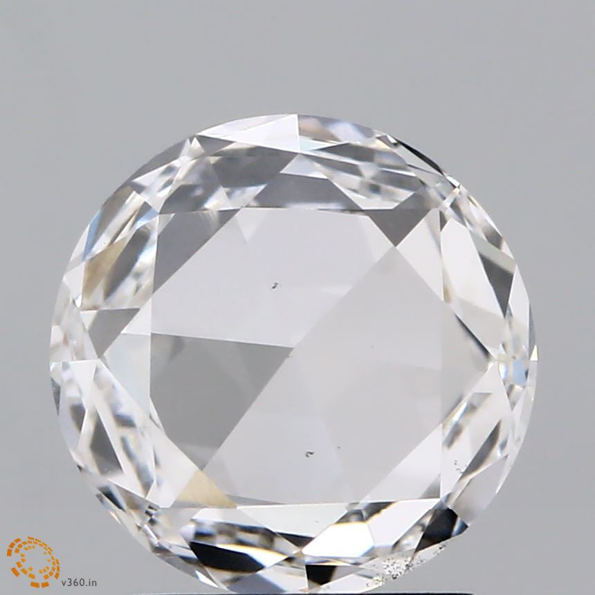 1.51 Carat Round Rose Lab Grown Diamond, Very Good Polish, F Color, VS2 Clarity