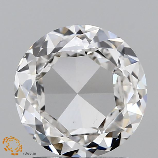 1.60 Carat Round Rose Lab Grown Diamond, Excellent Polish, F Color, VS1 Clarity