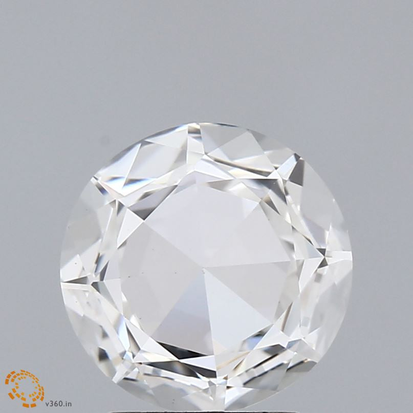 2.00 Carat Round Rose Lab Grown Diamond, Excellent Polish, F Color, VS1 Clarity
