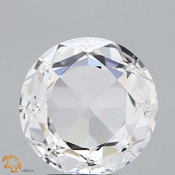 2.01 Carat Round Rose Lab Grown Diamond, Excellent Polish, E Color, VS1 Clarity