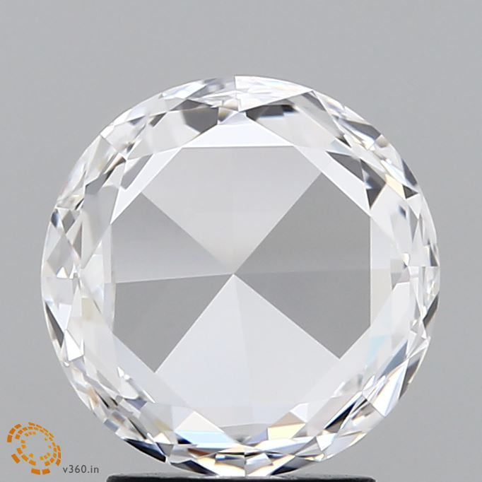 2.10 Carat Round Rose Lab Grown Diamond, Excellent Polish, E Color, VVS2 Clarity