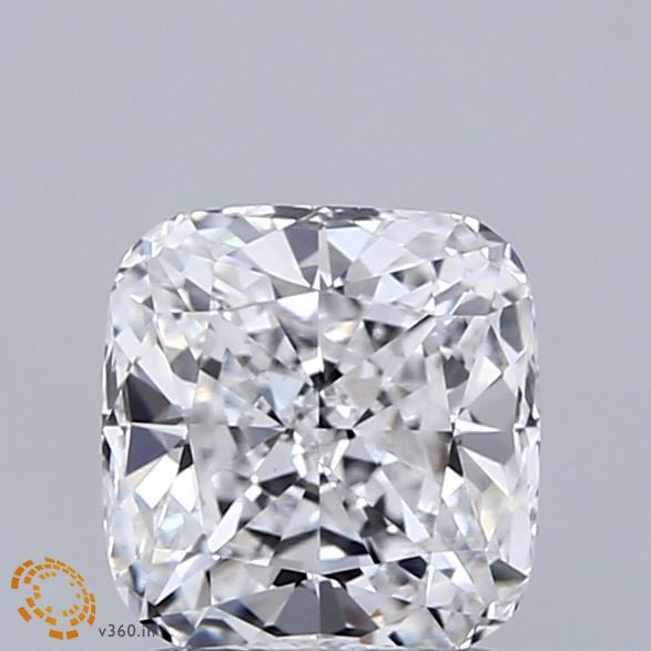1.55 Carat Square Cushion Lab Grown Diamond, Excellent Polish, D Color, VVS2 Clarity