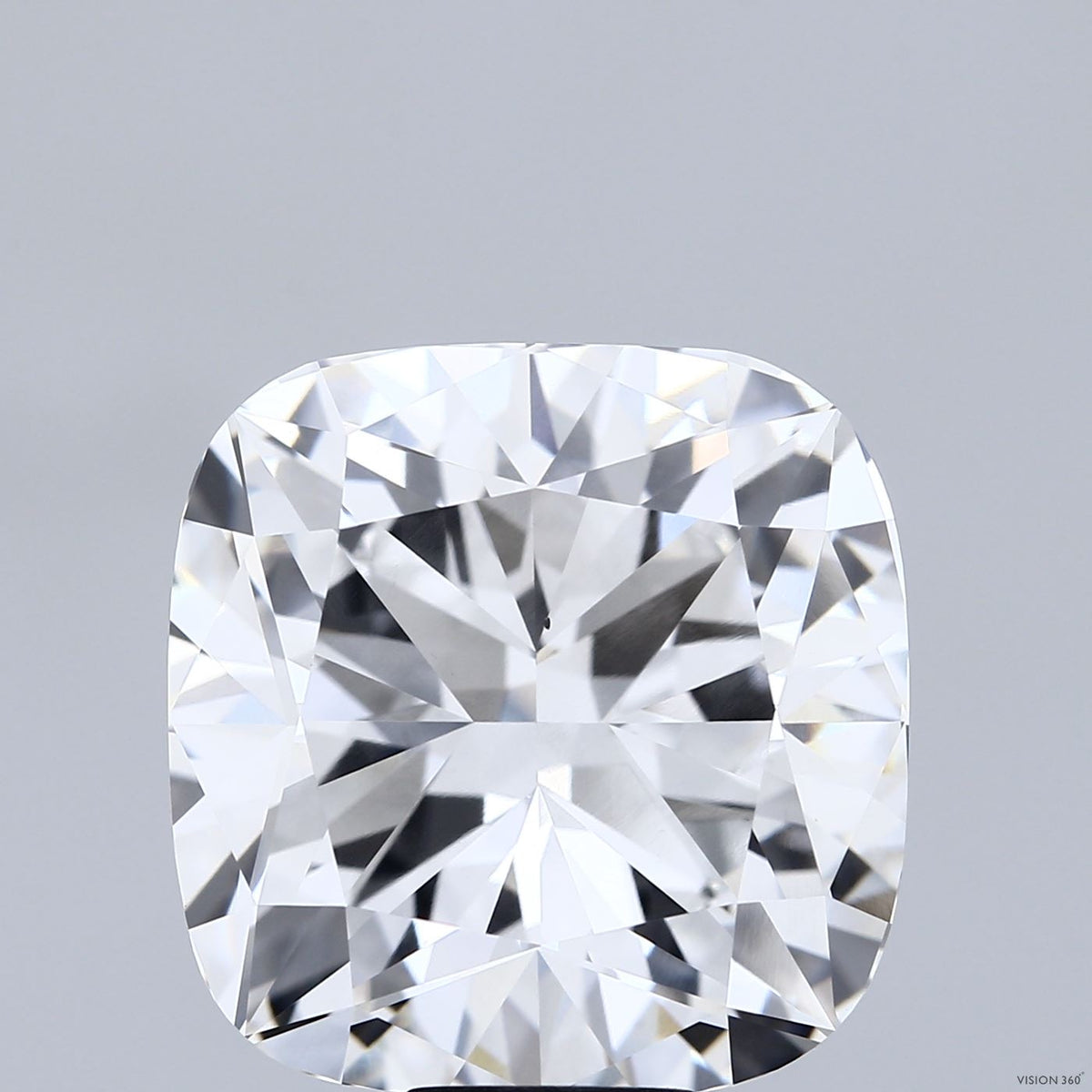 15.58 Carat Square Cushion Lab Grown Diamond, Excellent Polish, E Color, VS1 Clarity
