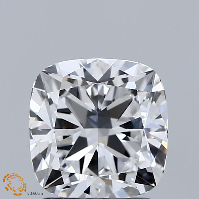 2.08 Carat Square Cushion Lab Grown Diamond, Excellent Polish, E Color, VS1 Clarity