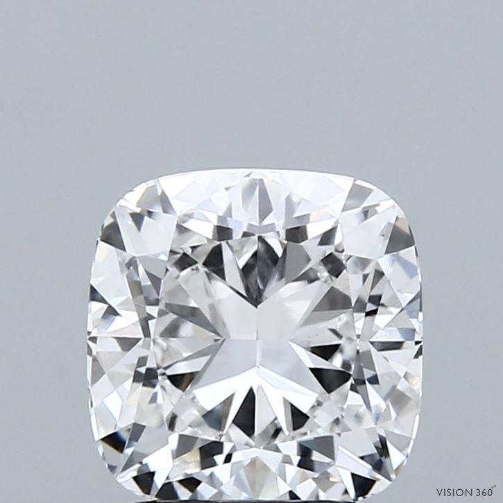 2.23 Carat Square Cushion Lab Grown Diamond, Excellent Polish, E Color, VVS2 Clarity