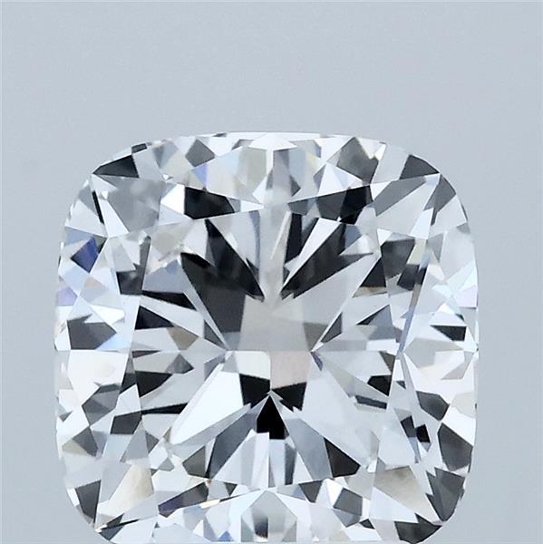 2.58 Carat Square Cushion Lab Grown Diamond, Excellent Polish, E Color, VS1 Clarity