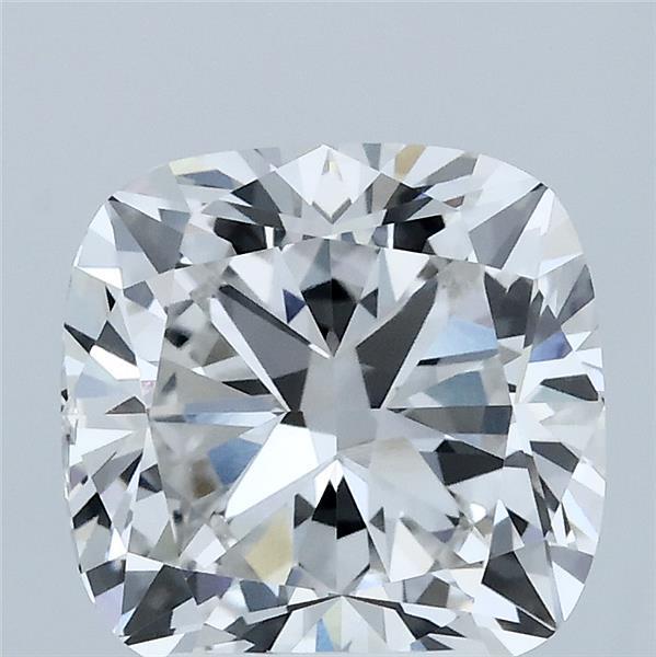 3.08 Carat Square Cushion Lab Grown Diamond, Excellent Polish, F Color, VVS2 Clarity