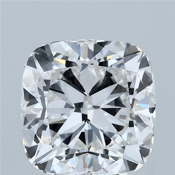 3.35 Carat Square Cushion Lab Grown Diamond, Excellent Polish, F Color, VVS2 Clarity