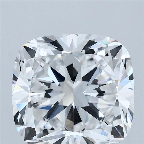 4.02 Carat Square Cushion Lab Grown Diamond, Excellent Polish, D Color, VVS2 Clarity