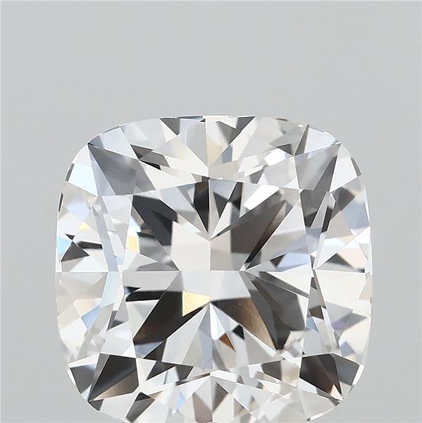 4.26 Carat Square Cushion Lab Grown Diamond, Excellent Polish, E Color, VVS1 Clarity