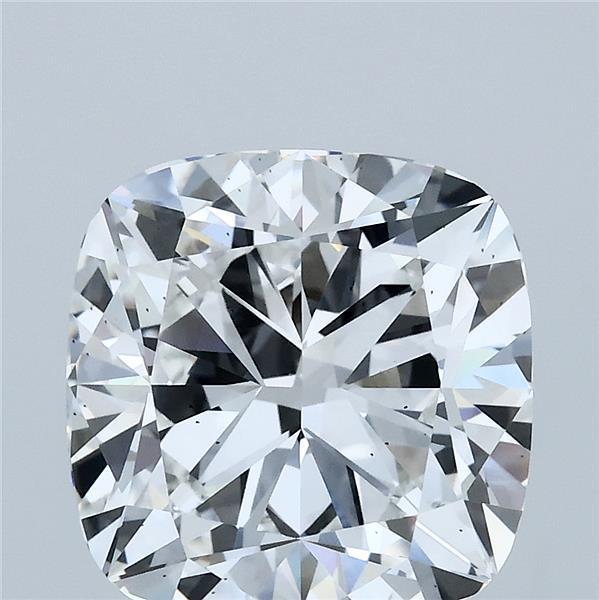 4.53 Carat Square Cushion Lab Grown Diamond, Excellent Polish, E Color, VS2 Clarity