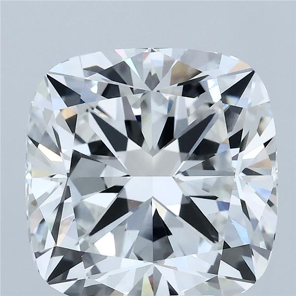 5.09 Carat Square Cushion Lab Grown Diamond, Excellent Polish, E Color, VVS2 Clarity