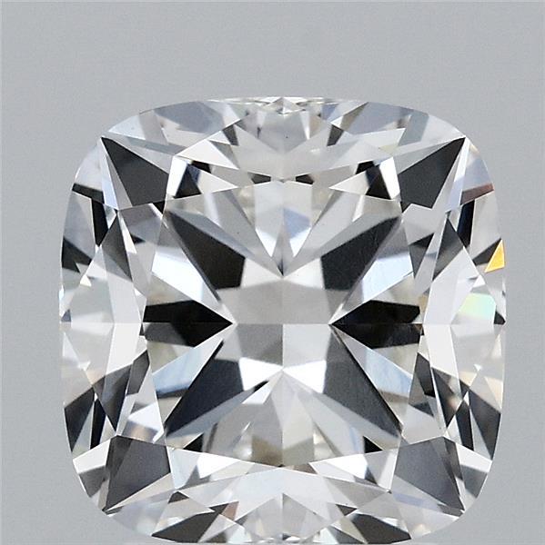 3.20 Carat Square Cushion Lab Grown Diamond, Fancy Intense Pink Color, VS1 Clarity