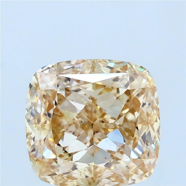3.02 Carat Square Cushion Lab Grown Diamond, Fancy Light Yellow Color, VS1 Clarity