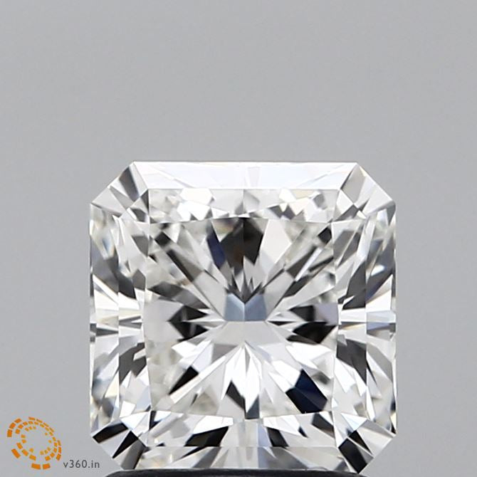 1.53 Carat Square Radiant Lab Grown Diamond, Excellent Polish, G Color, VVS2 Clarity