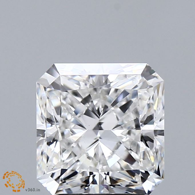 2.00 Carat Square Radiant Lab Grown Diamond, Excellent Polish, E Color, VS2 Clarity
