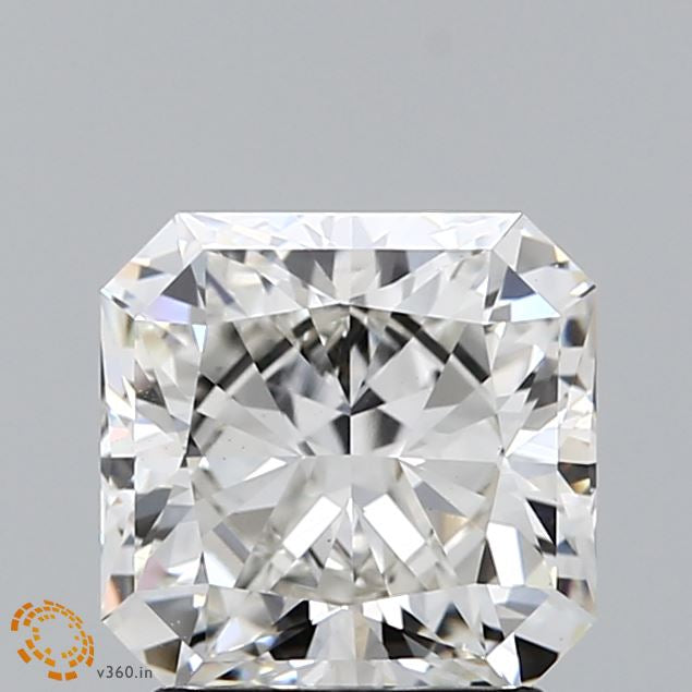 2.06 Carat Square Radiant Lab Grown Diamond, Excellent Polish, G Color, VS1 Clarity
