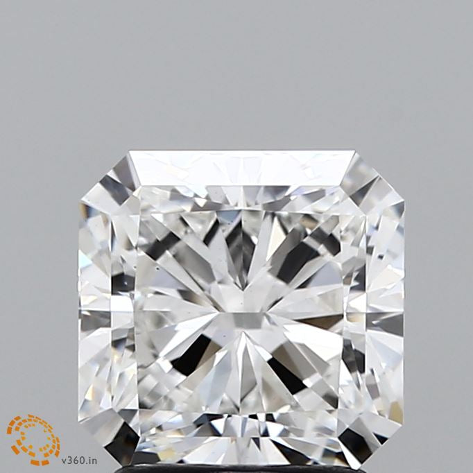 2.08 Carat Square Radiant Lab Grown Diamond, Excellent Polish, E Color, VS1 Clarity