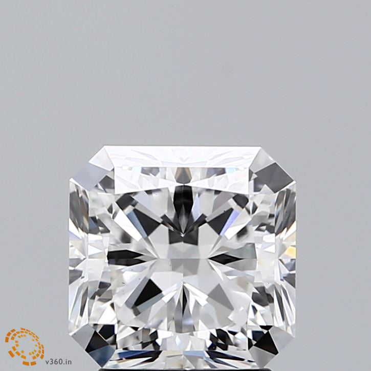 2.13 Carat Square Radiant Lab Grown Diamond, Excellent Polish, E Color, VS1 Clarity